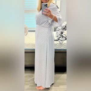 Who What Wear long polka dot dress.  size L